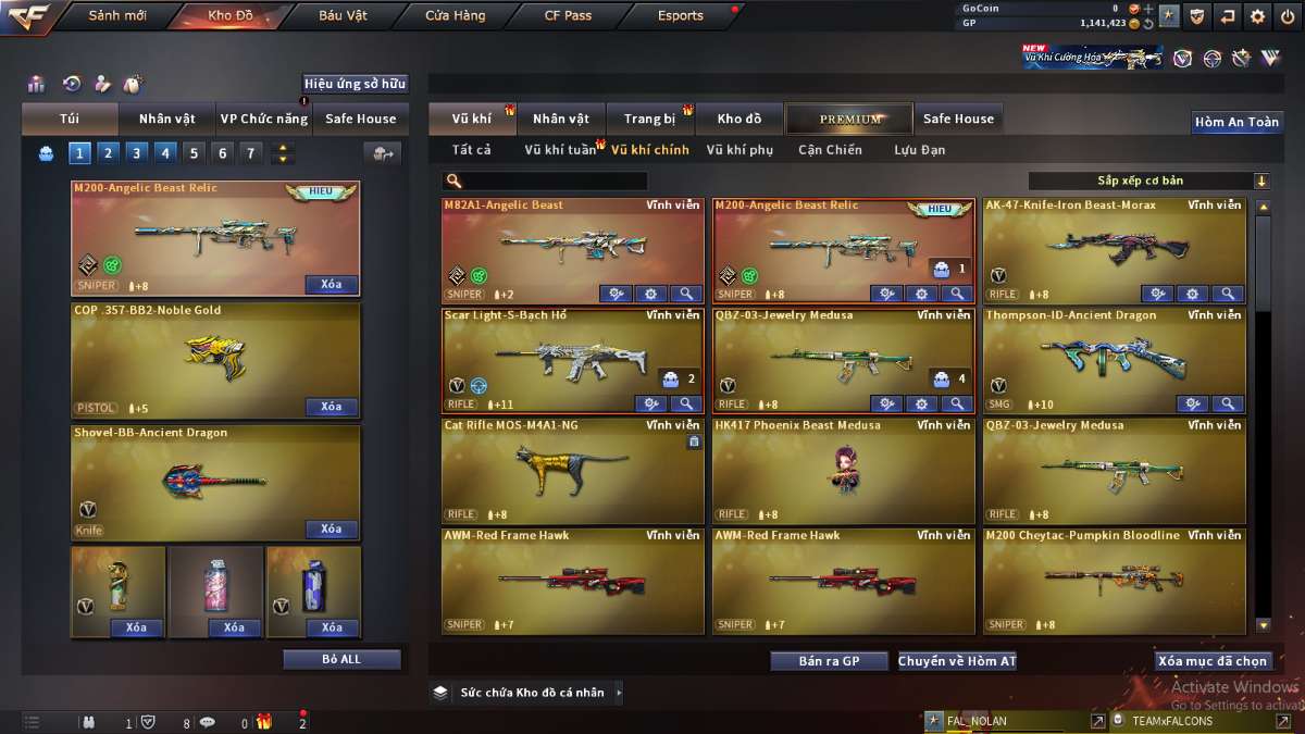 shop acc cf uy tin gia re